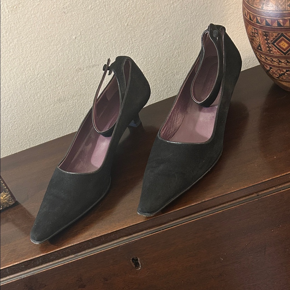 MaxMara Black Suede Heels